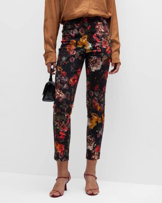Floral deals cigarette trousers