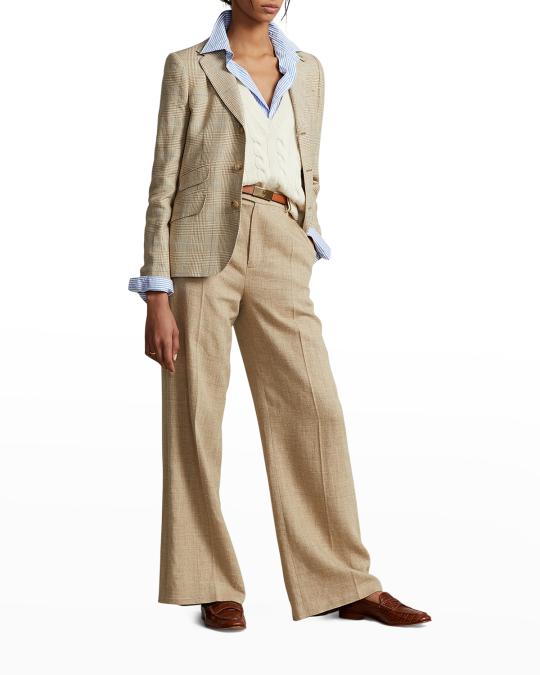 Polo Ralph Lauren Plaid Wool-Blend Tweed Hacking Blazer | Neiman Marcus