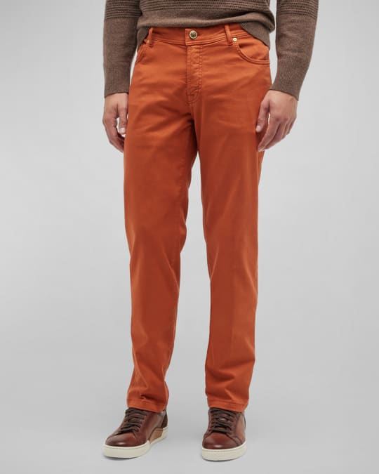 Marco Pescarolo Men's Cashmere Stretch 5-Pocket Pants | Neiman Marcus