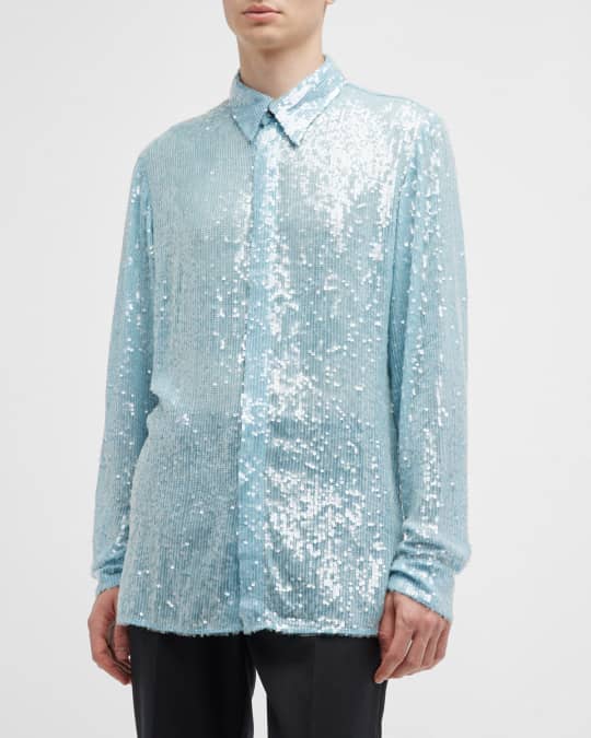 Mens sequin hotsell dress shirt
