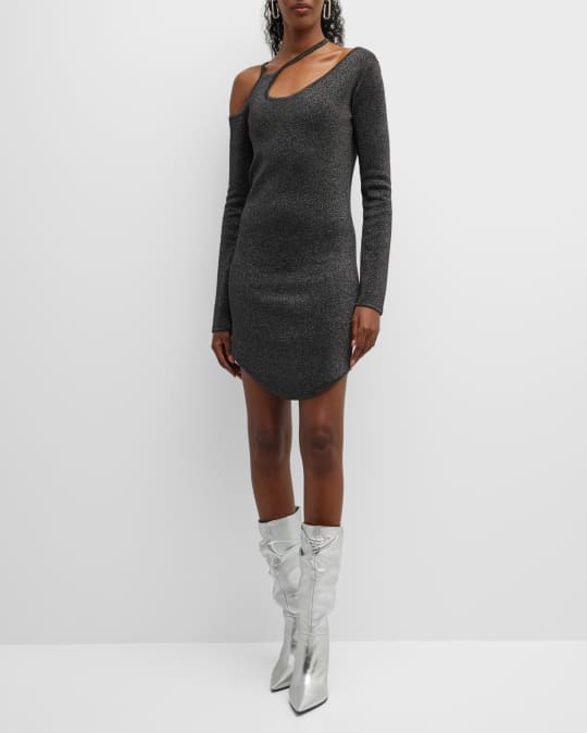 JW Anderson Asymmetric Cut Out Mini Dress | Neiman Marcus