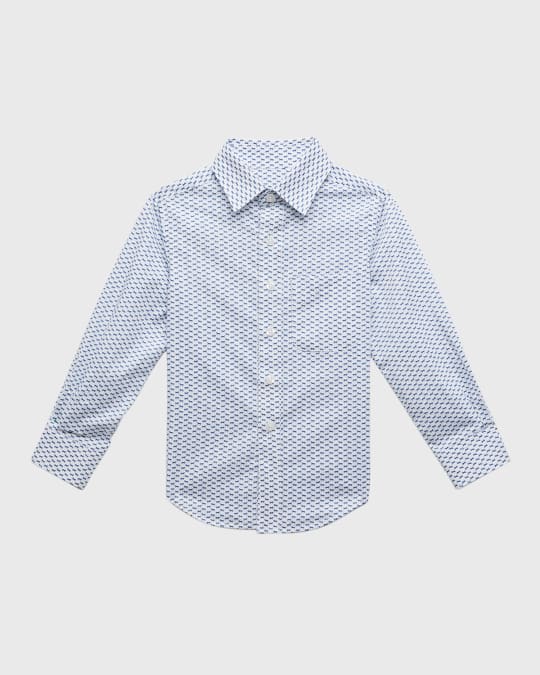 Appaman Boy's Tiny Derby Horse Button Down Shirt, Size 216 Neiman Marcus