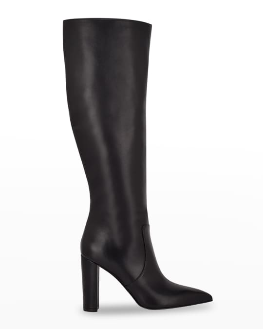 Marc Fisher LTD Giancarlo Leather Knee Boots | Neiman Marcus