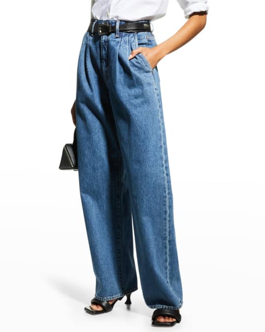 Goldsign The Edgar Pleated Wide-Leg Trouser Jeans