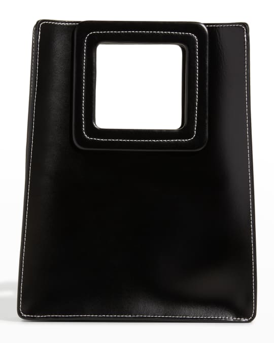 STAUD Shirley Cutout Leather Top-Handle Bag | Neiman Marcus