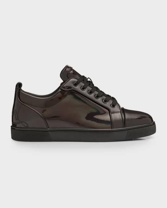 Christian Louboutin Men's Fun Louis Patent Leather Low-Top | Neiman Marcus