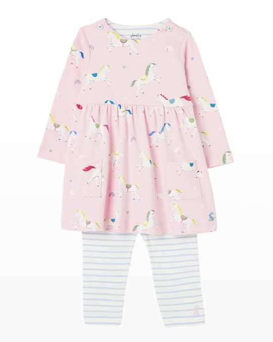 Joules Girl's Christina Dress & Leggings 2-Piece Set, 3-24M | Neiman Marcus