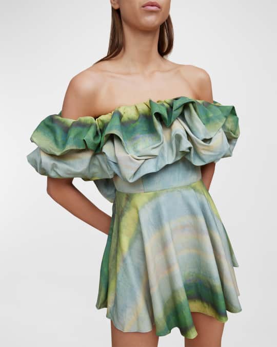 acler green mini dress Farm Rio Women's Delicate Fruit Garden Mini Dress – Saint Bernard main image 1