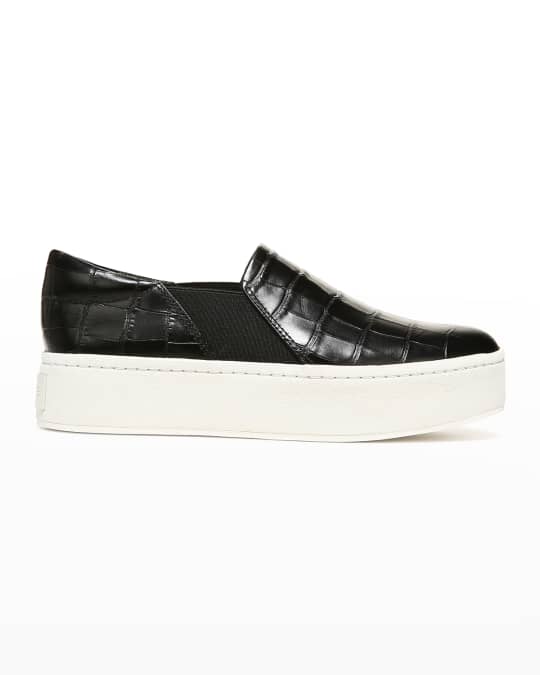 vince warren embossed leather platform skate sneakers