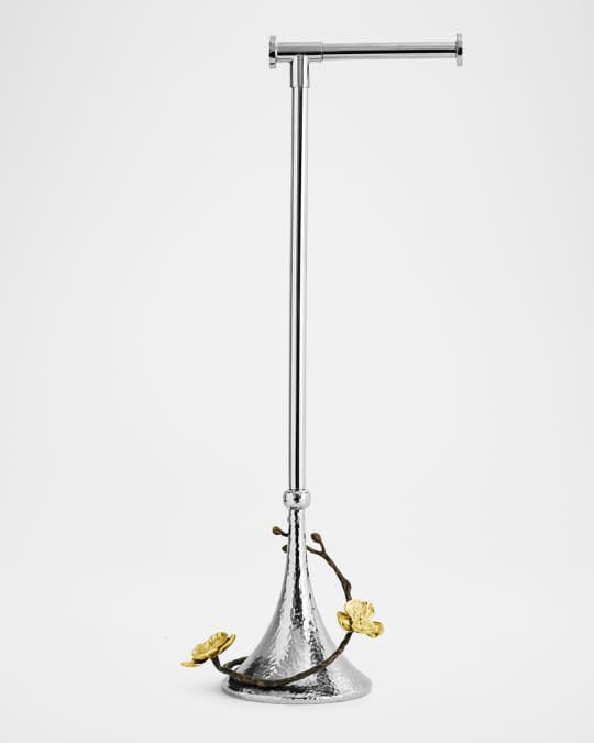 Gold Orchid Toilet Paper Stand