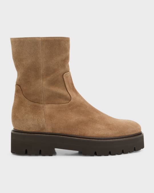 Aquatalia Sada Suede Ankle Boots Neiman Marcus