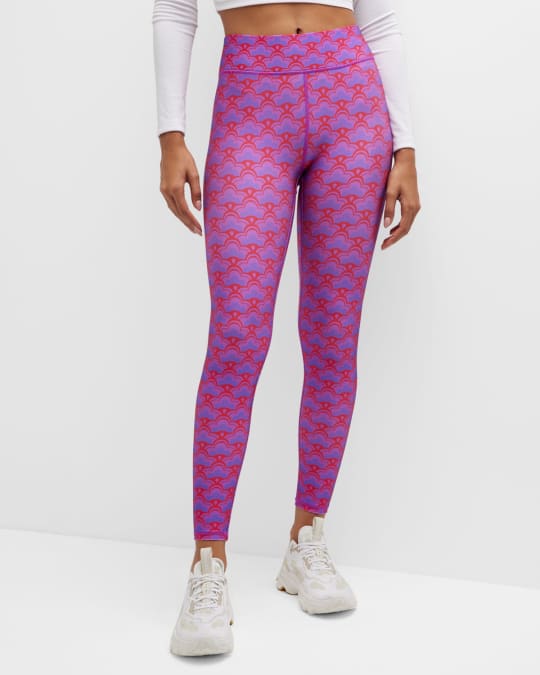 Terez Black Rainbow Star Foil UpLift Leggings