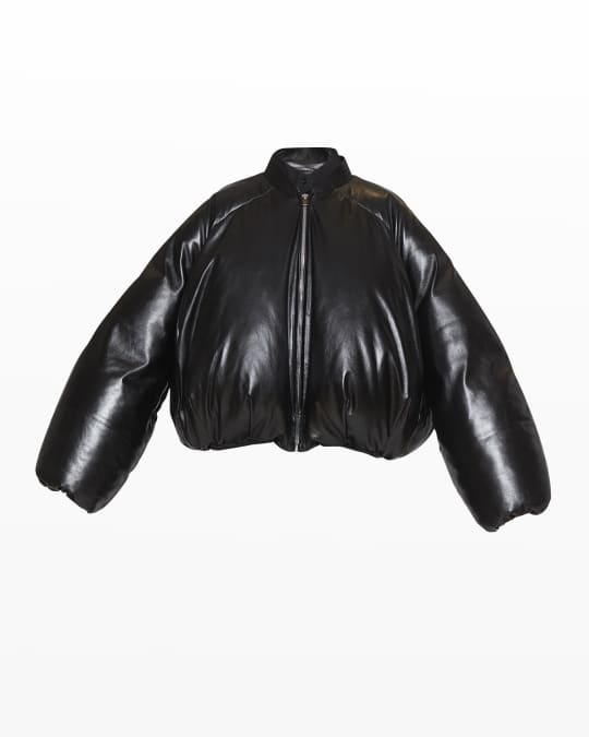 VIP【送料関税込】LOEWE LEATHER PADDED BOMBER JACKET LOEWE Padded Bomber Jacket | Green | FARFETCH