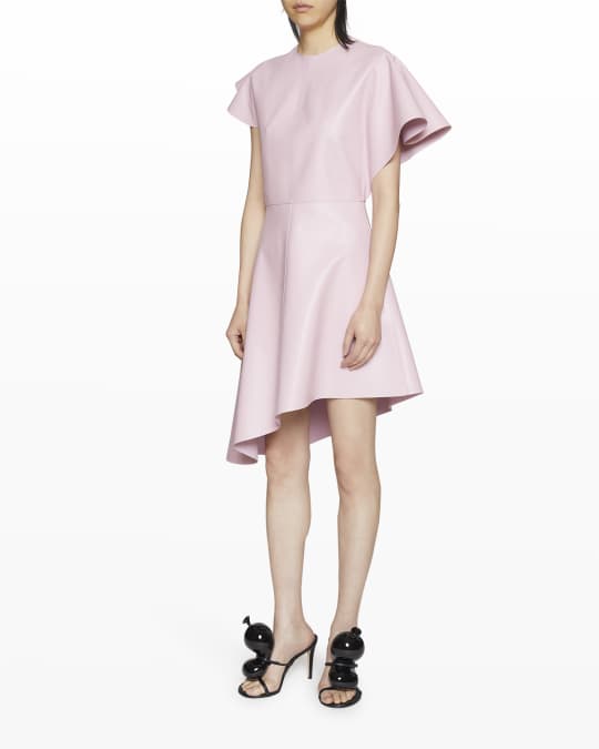 Loewe Lambskin Leather Asymmetric Dress | Neiman Marcus