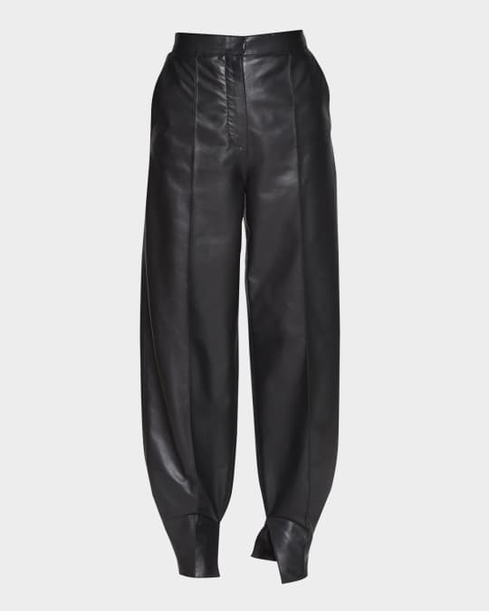 Loewe Lambskin Leather Balloon Trousers | Neiman Marcus