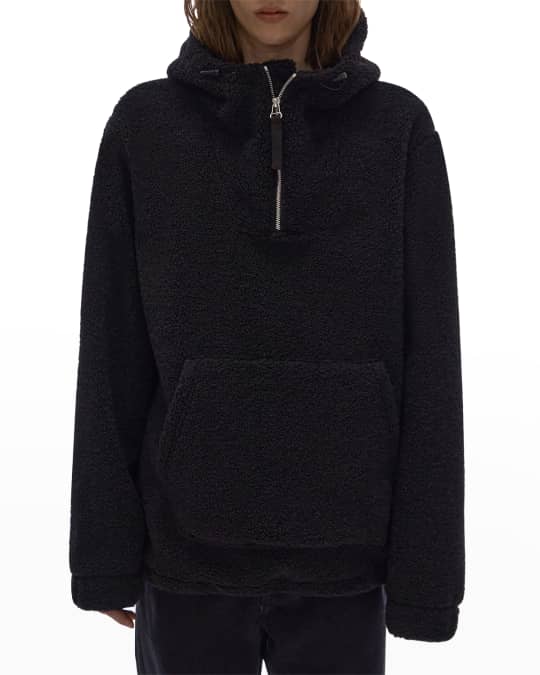 Helmut Lang Men s Fleece Pullover Hoodie Neiman Marcus