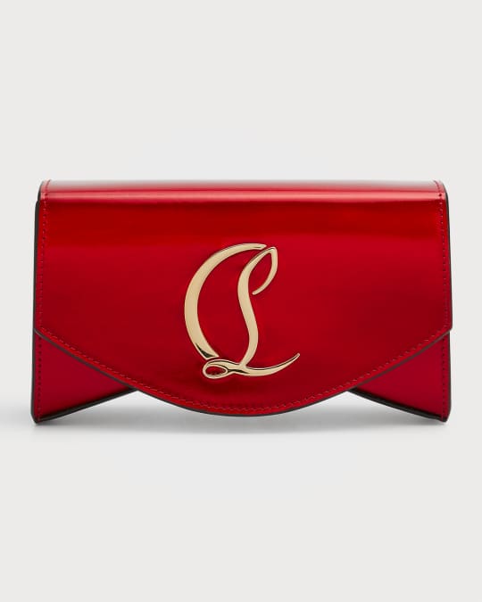 Loubi 54 Small Satin Crossbody Clutch in Red - Christian Louboutin