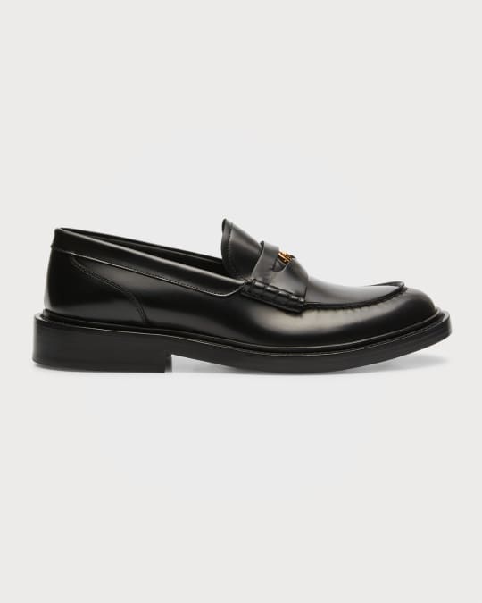 Versace spazzolato leather monk strap loafer new arrivals