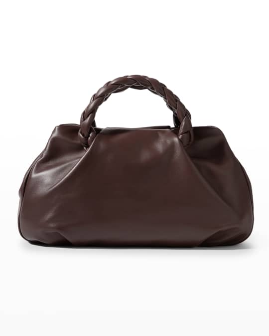 HEREU Braided Leather Top-Handle Bag