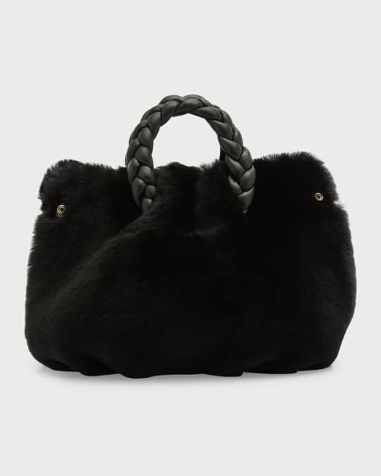 HEREU Bombon Shearling Top-Handle Bag