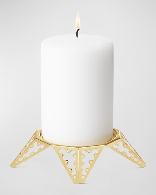 Jensen Gold Pillar Candle Holder Neiman Marcus