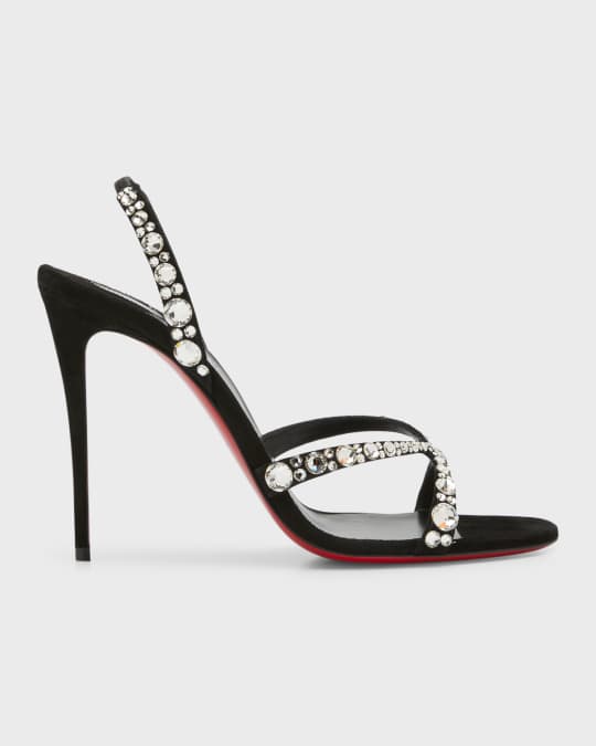 Christian Louboutin Emilie Crystal Red Sole Halter Sandals | Neiman Marcus