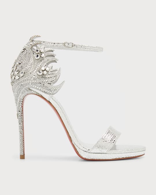 Christian Louboutin Loubi Vega Crystal-Embellished Stiletto Sandals ...