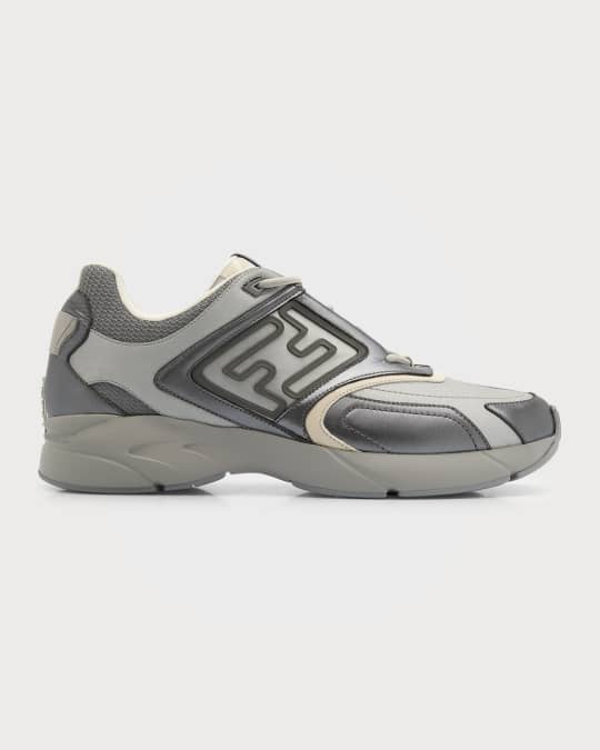 Men s FF Logo Textile Runner Sneakers