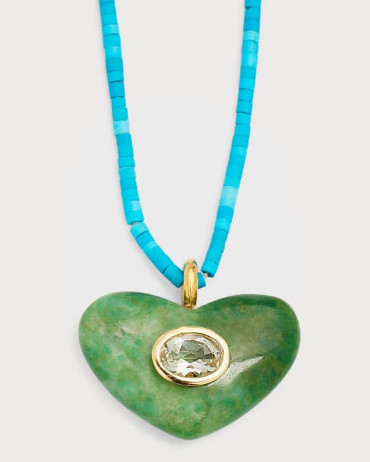 Lizzie fortunato store heart necklace