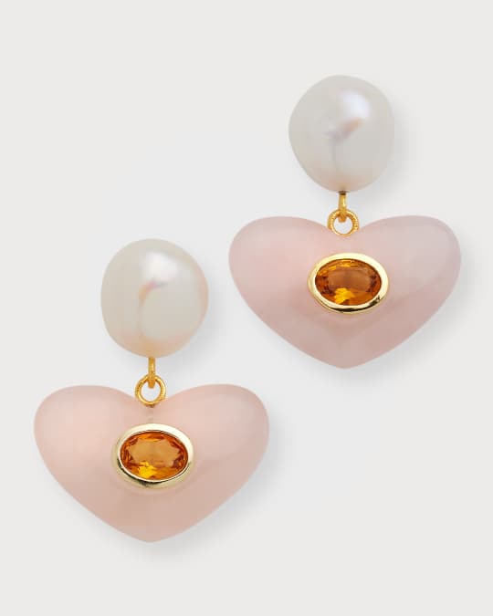 Lizzie fortunato heart earrings hot sale