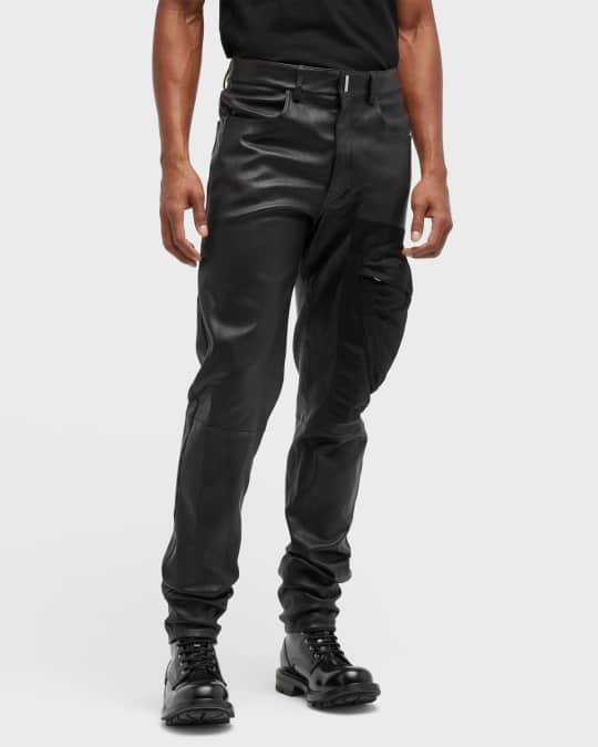 Givenchy Men s Leather Cargo Pants Neiman Marcus