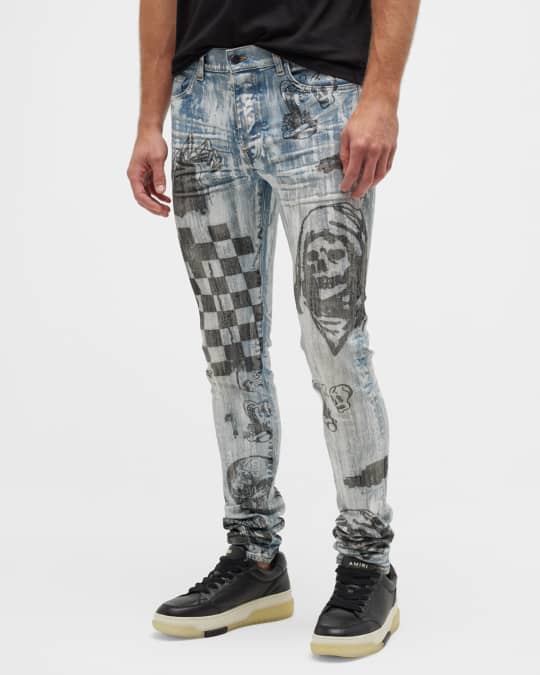 Amiri x Wes Lang Men's Sketch Jeans | Neiman Marcus
