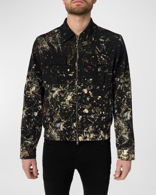 Amiri paint shop splatter denim jacket