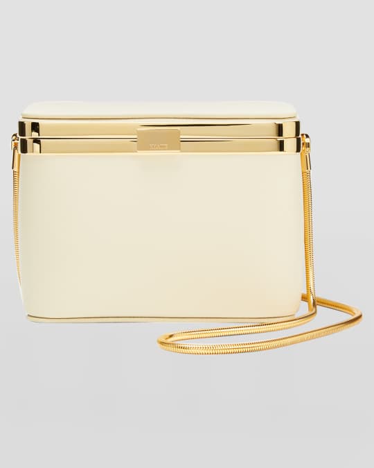 Khaite Eloise Box Leather Shoulder Bag Neiman Marcus