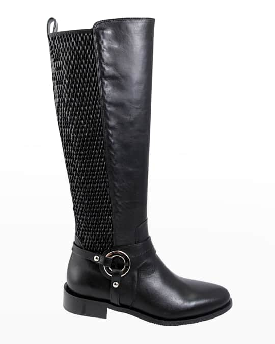 Ron White Brianna Harness Tall Moto Boots | Neiman Marcus