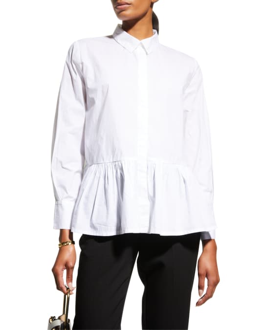 Masai Idana Button Down Peplum Blouse Neiman Marcus