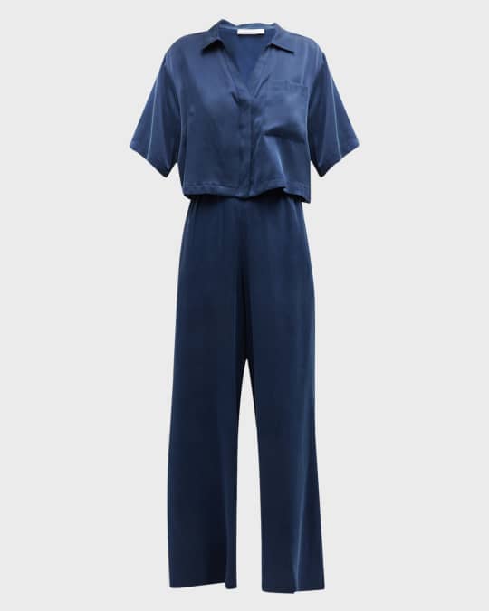 Washable Silk High-Rise Pant Set 