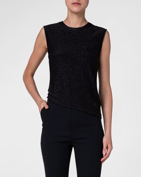 Akris Silk Knitted Glitter Tank Top Neiman Marcus