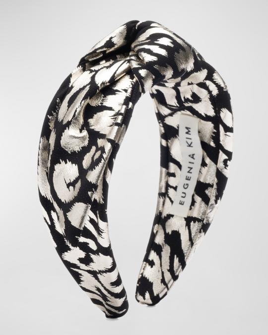 Eugenia Kim Phoebe Knotted Leopard-Print Headband | Neiman  display picture 1