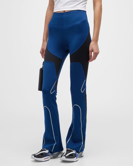 Mixed Knit Flared Trousers