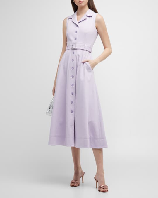 Akris Punto Belted A-line Shirtdress in Pink