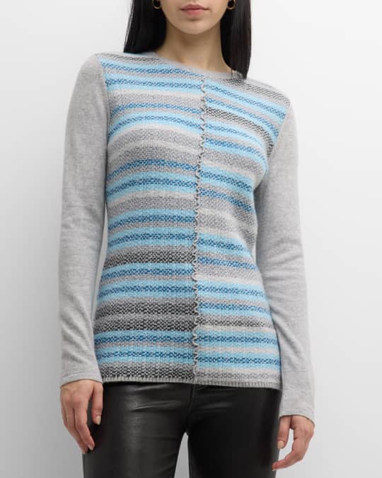 Cashmere Shifted Stripe Sweater