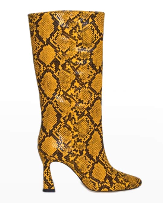 Queen Snake-Embossed Tall Boots