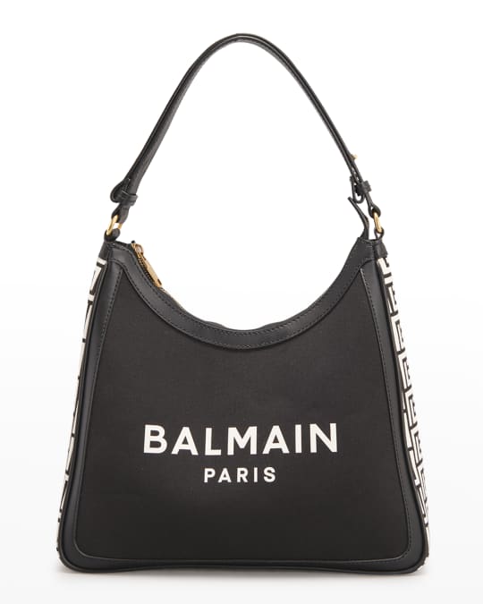 Balmain B Army Logo Monogram Canvas Shoulder Bag Neiman Marcus