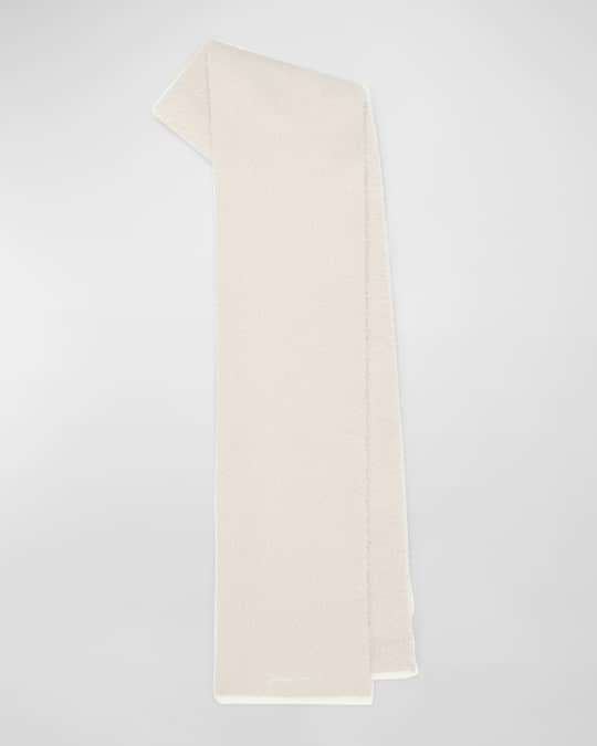 Jacquemus L Echarpe Neve Two-Tone Border Scarf | Neiman Marcus