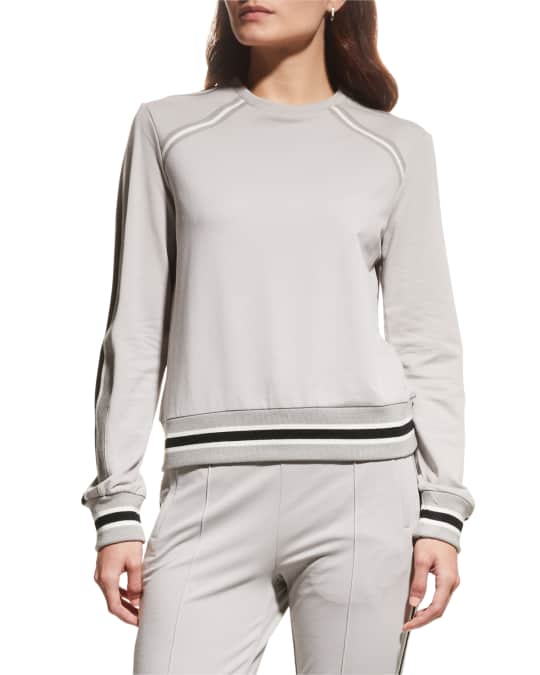 Blanc Noir Porto Striped Sweatshirt | Neiman Marcus