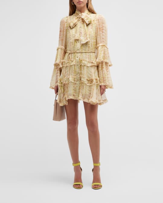 Alexis naoko ruffle mini dress hotsell