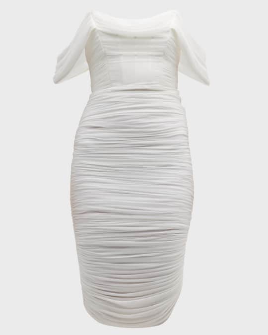 Lavish alice deep plunge peplum midi dress on sale