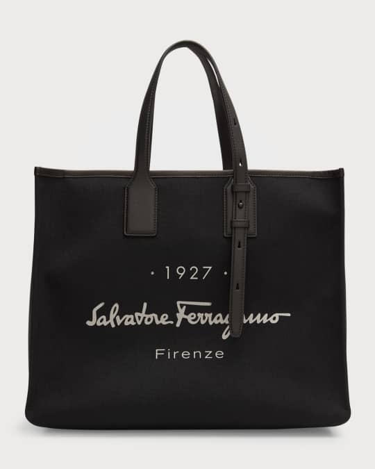 トートバッグ FERRAGAMO FW25 Ferragamo Bags.. Black (781694 219816007) Ferragamo Men's 1927 Signature Canvas Tote Bag | Neiman Marcus