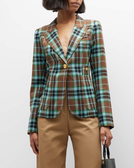 Smythe plaid duchess blazer outlet